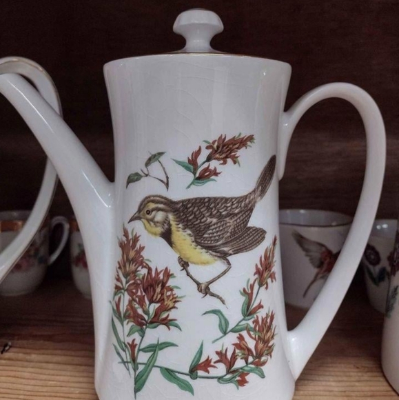 Vintage Pontesa Ironstone Meadowlark Tea Pot
